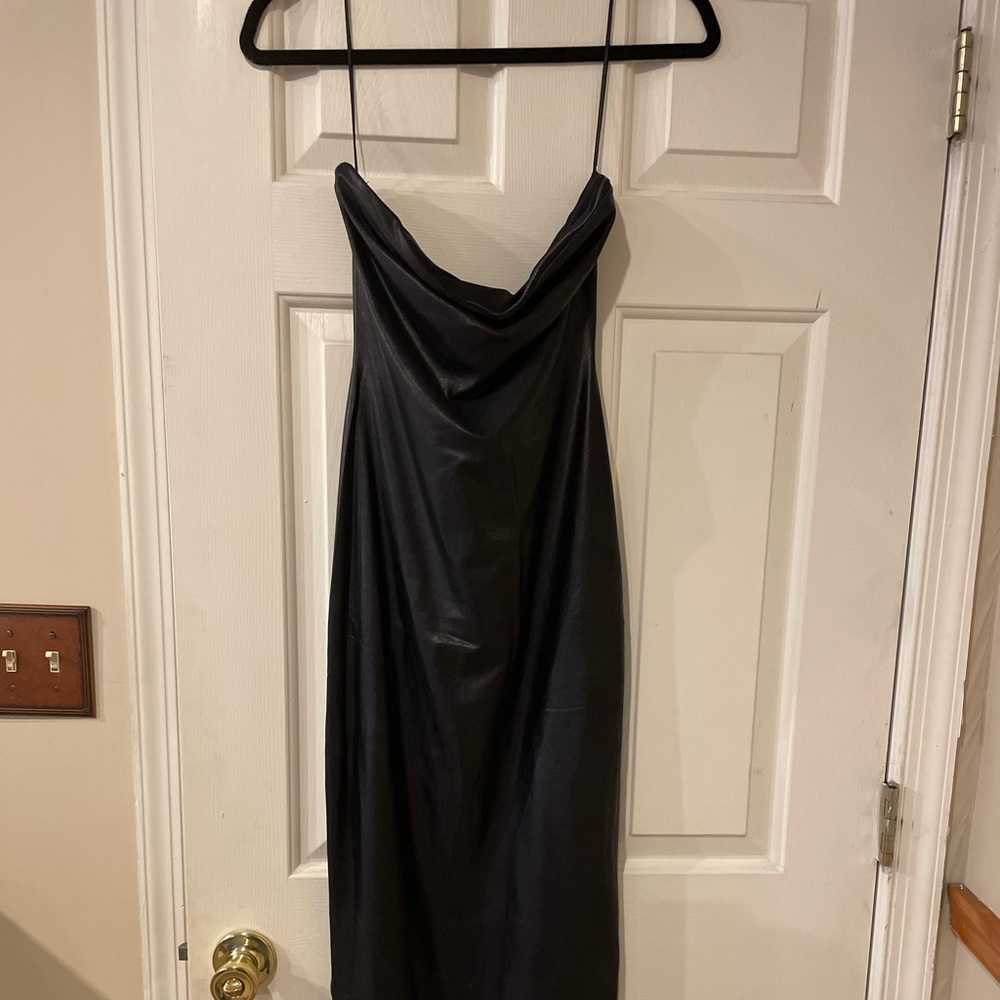 Naked Tube Dress Metallic Black
